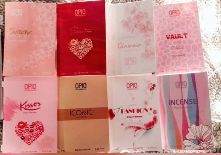 Pack of 10 Mini Perfume Samples - 5 Women, 5 Men Travel Size OPIO 3ml Perfume Samples