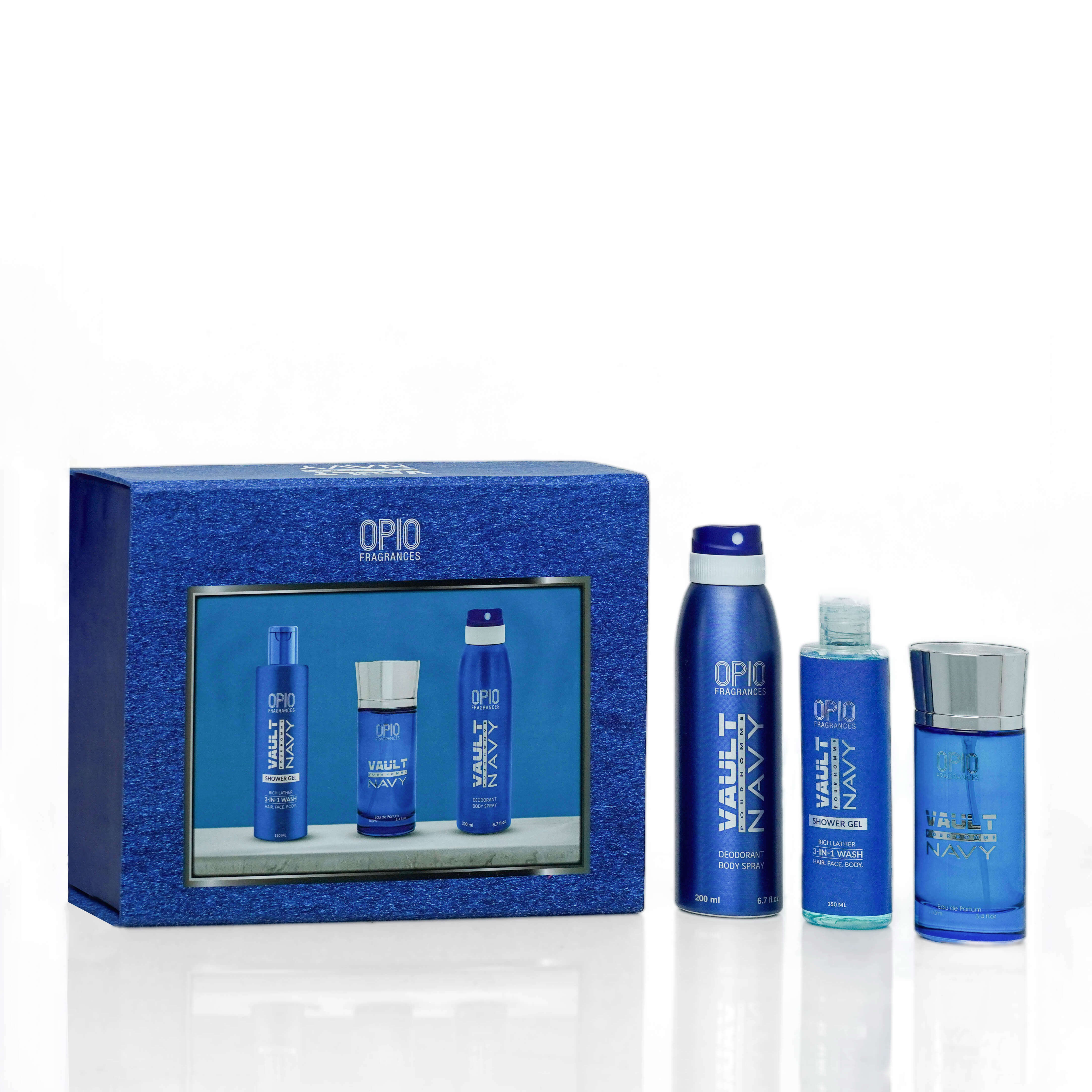 OPIO VAULT NAVY 3-in-1 GIFTSET FOR MEN