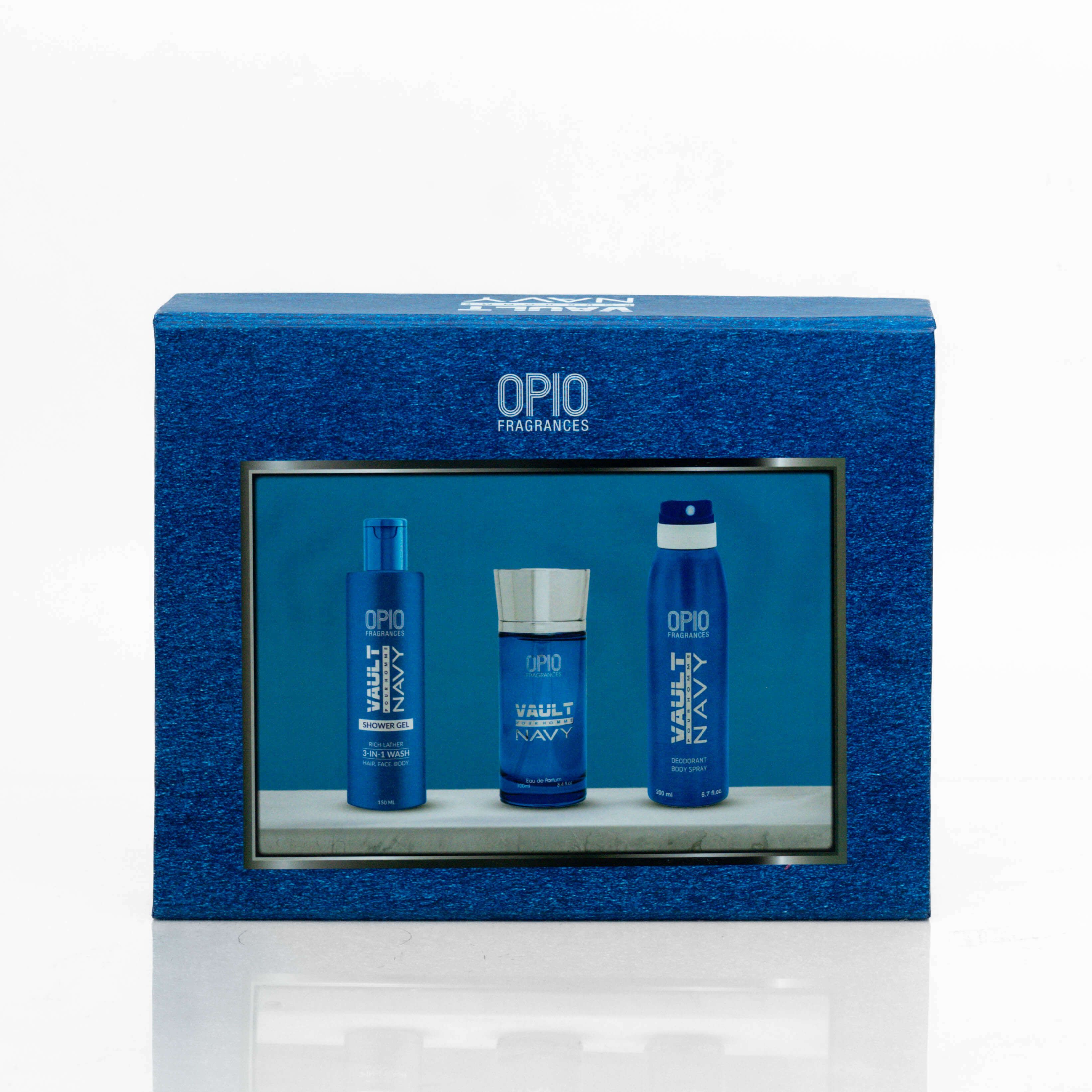 OPIO VAULT NAVY 3-in-1 GIFTSET FOR MEN