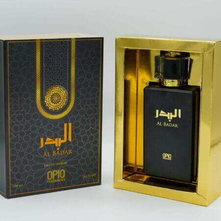 AL BADAR Special Perfume by Opio Fragrances in Golden and black packaging
